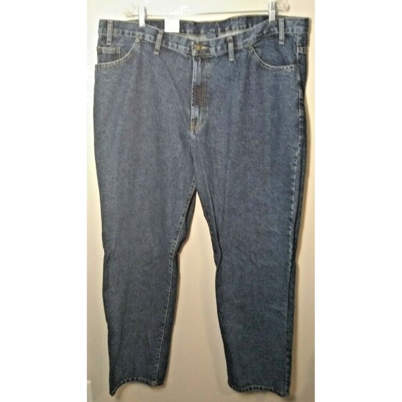 Full Blue Regular Fit Straight Leg Jeans 100% Cotton Med Wash Men's 44x32 - Picture 2 of 10